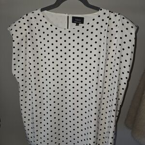 Vici Ivory and Black Polka Dot Blouse